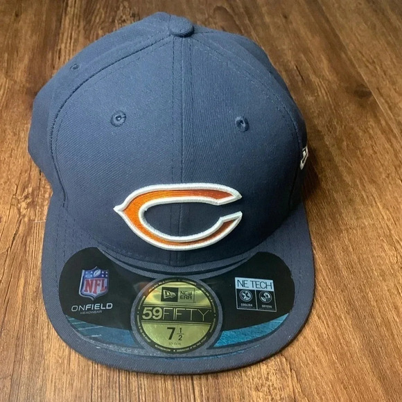 Chicago Bears NFL OnField Cap Blue 7 1/2 NWT - Picture 1 of 7